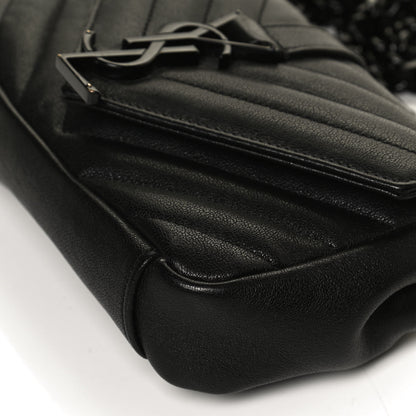 Saint Laurent Sheepskin Matelasse Chevron Monogram Classic Baby Chain Bag Black 11 of 13