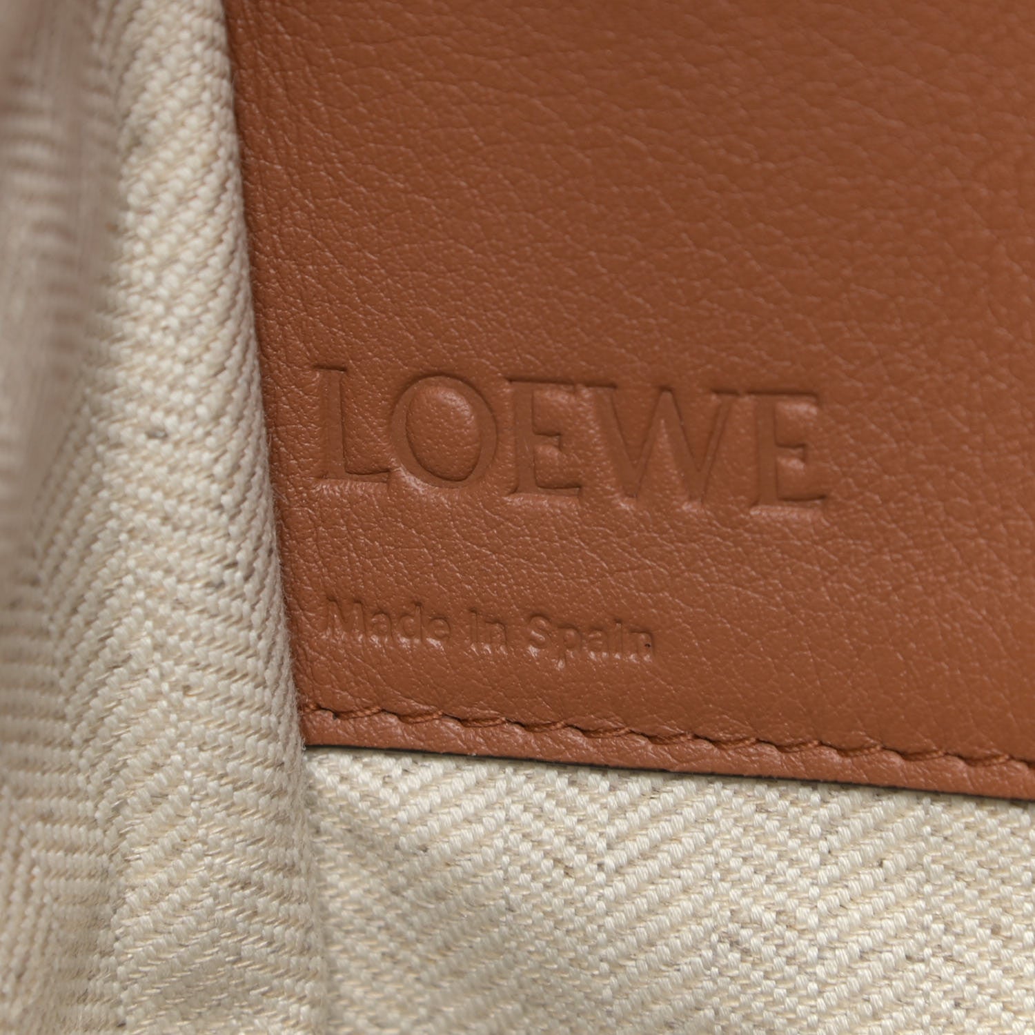 Loewe Calfskin Denim Medium Hammock Shoulder Bag Multitone Tan 6 of 12
