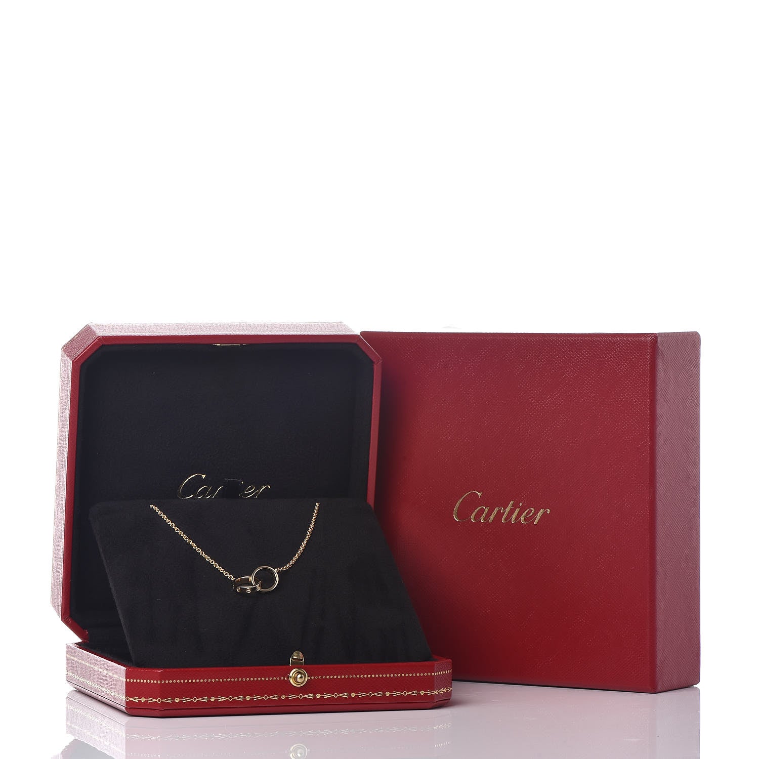Cartier 18K Yellow Gold Interlocking LOVE Necklace 8 of 8