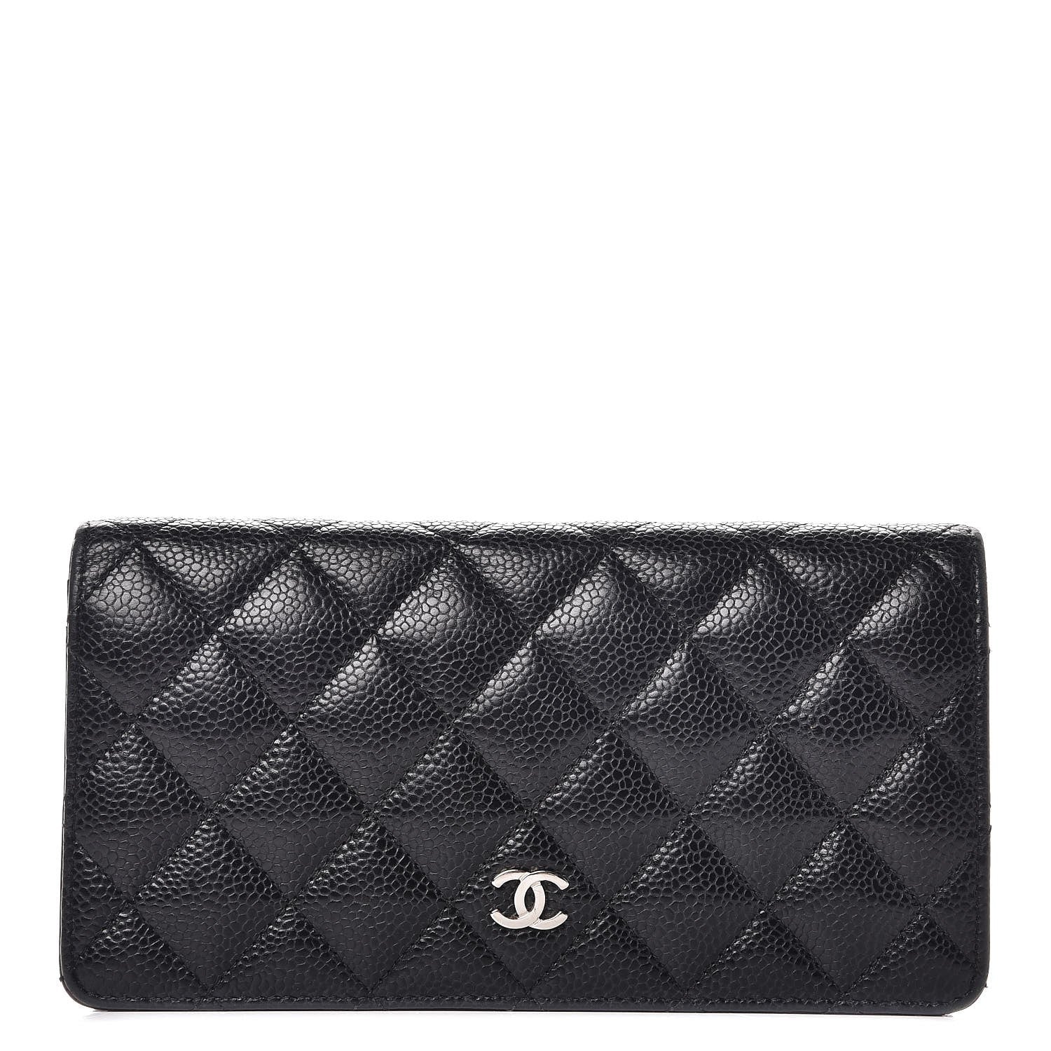 Chanel Caviar Quilted Yen Wallet Black 1 of 9