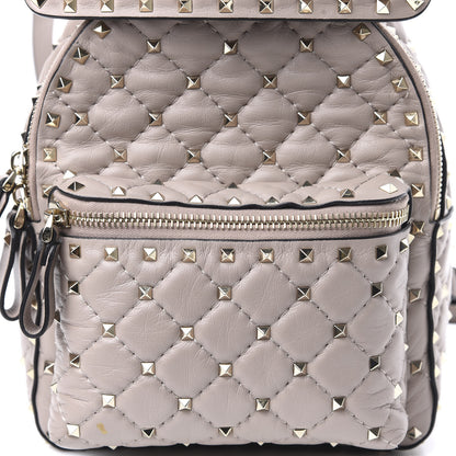 Valentino Garavani Nappa Quilted Mini Rockstud Spike Backpack Poudre 9 of 9
