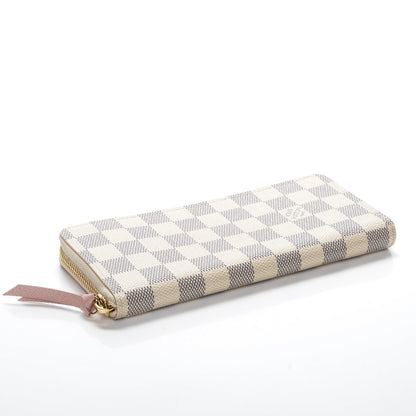Louis Vuitton Damier Azur Clemence Wallet Rose Ballerine 4 of 6