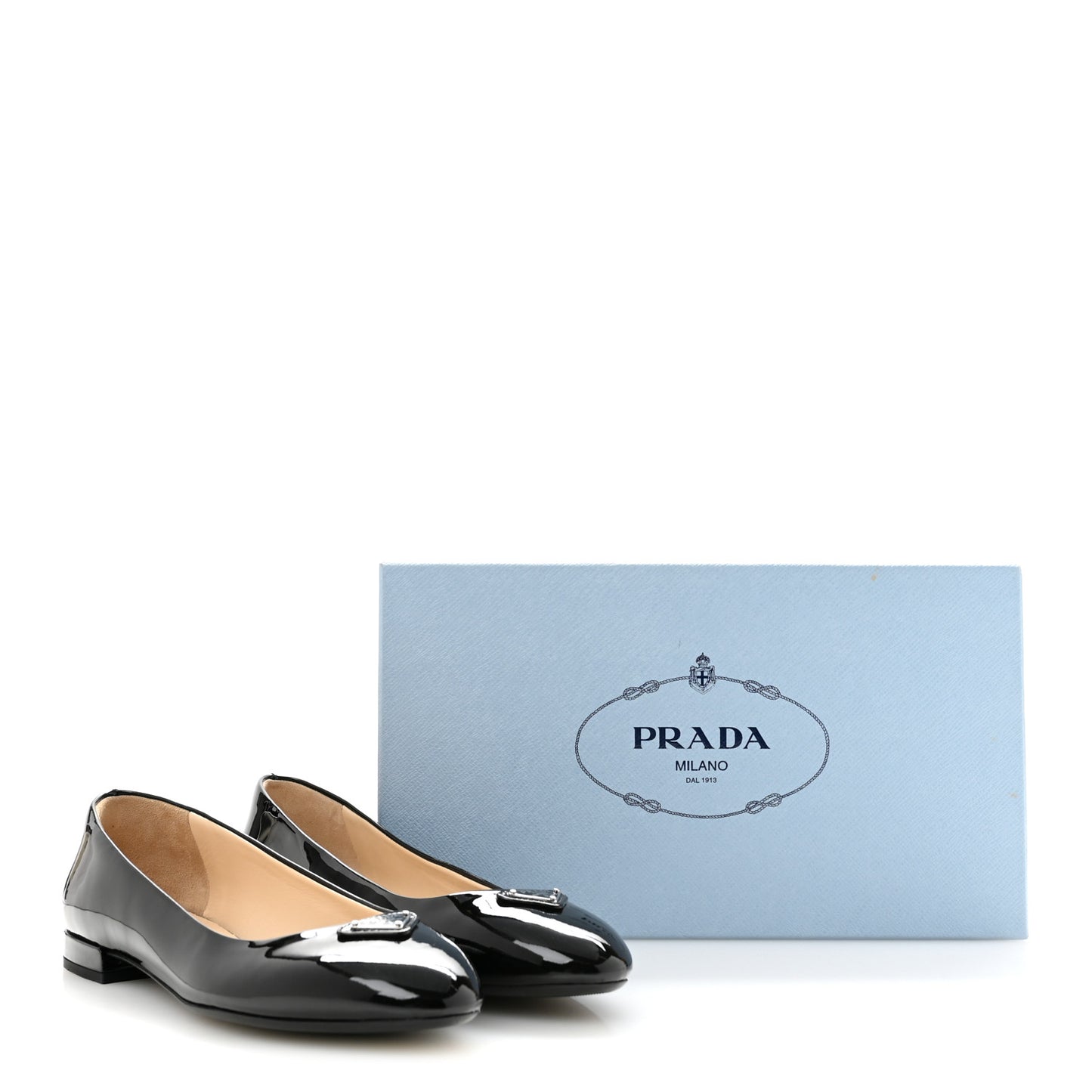 Patent Triangle Ballerina Flats 37 Black