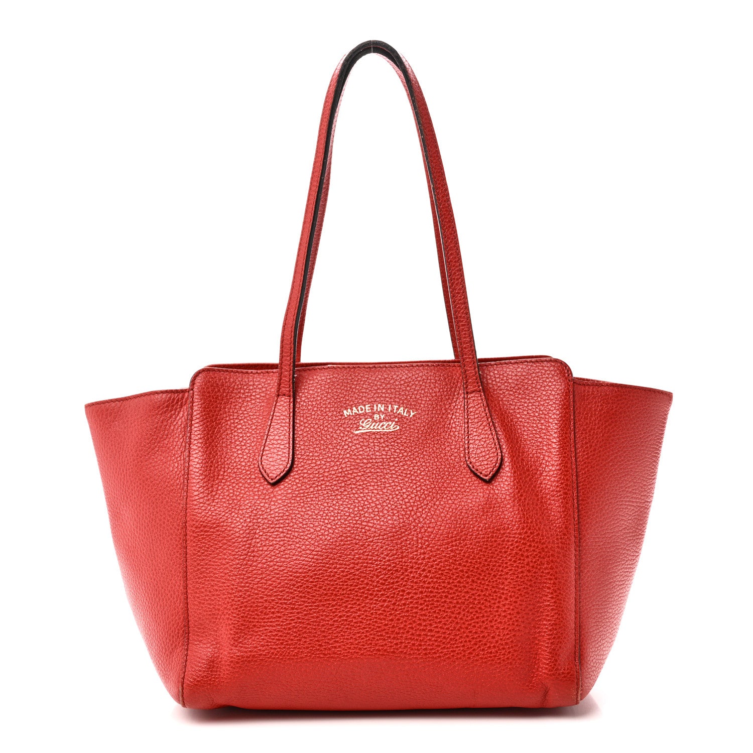 Gucci Dollar Calfskin Small Swing Tote Red 1 of 10