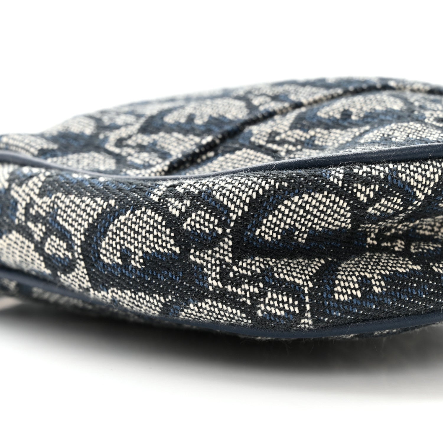 Christian Dior Monogram Mini Saddle Pochette Navy 9 of 10