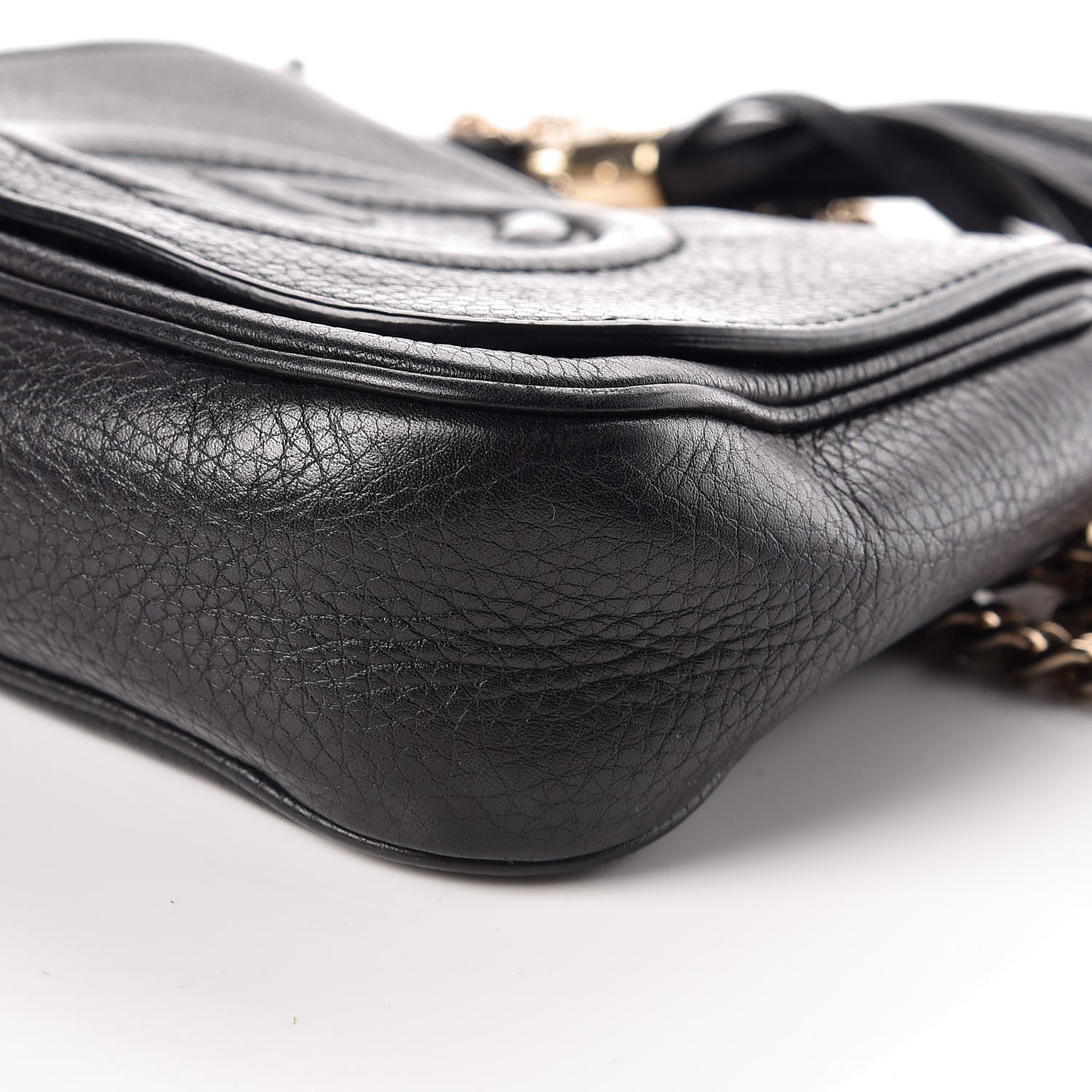 Gucci Pebbled Calfskin Small Soho Flap Crossbody Black 6 of 13