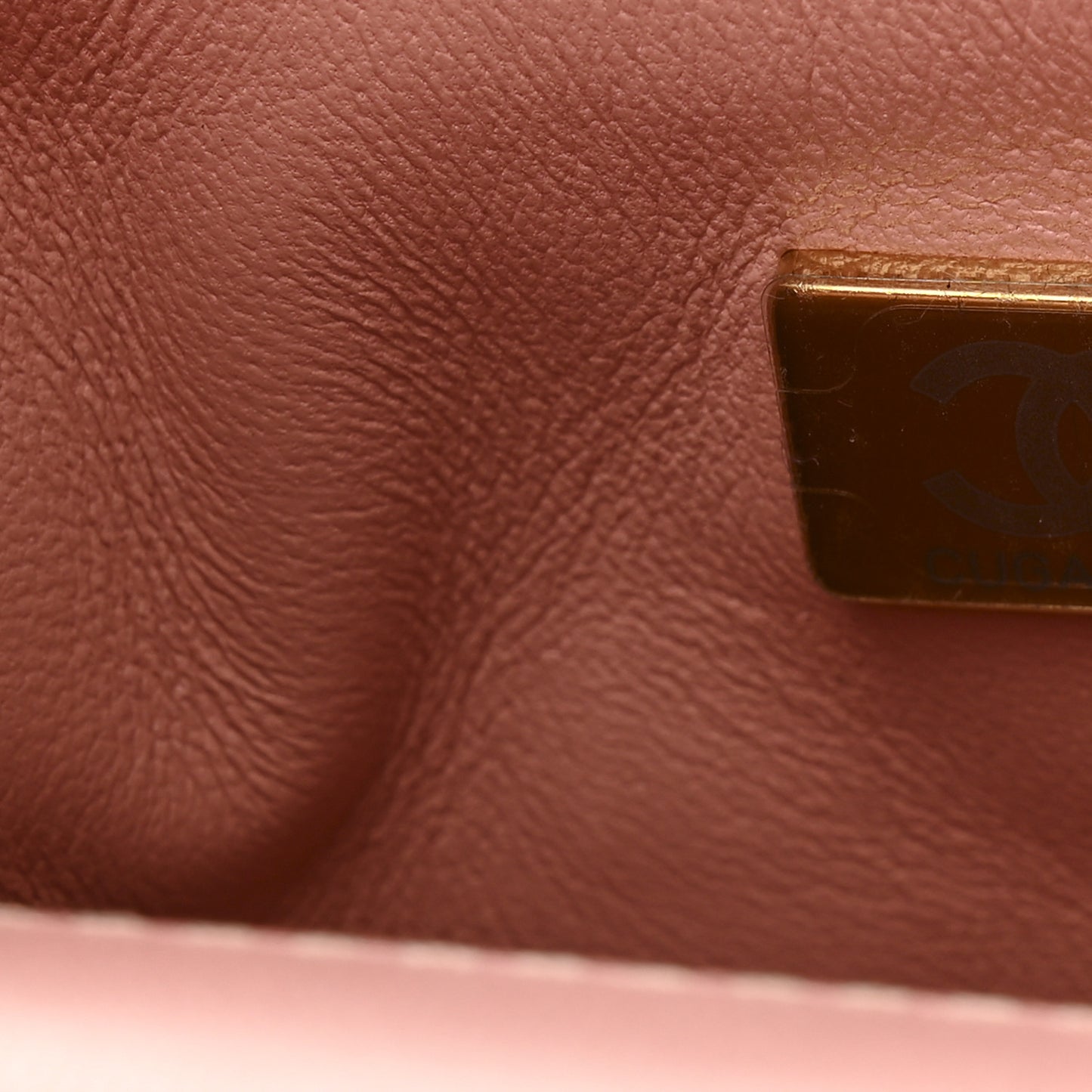 Velvet Enamel Mini Flap Light Pink