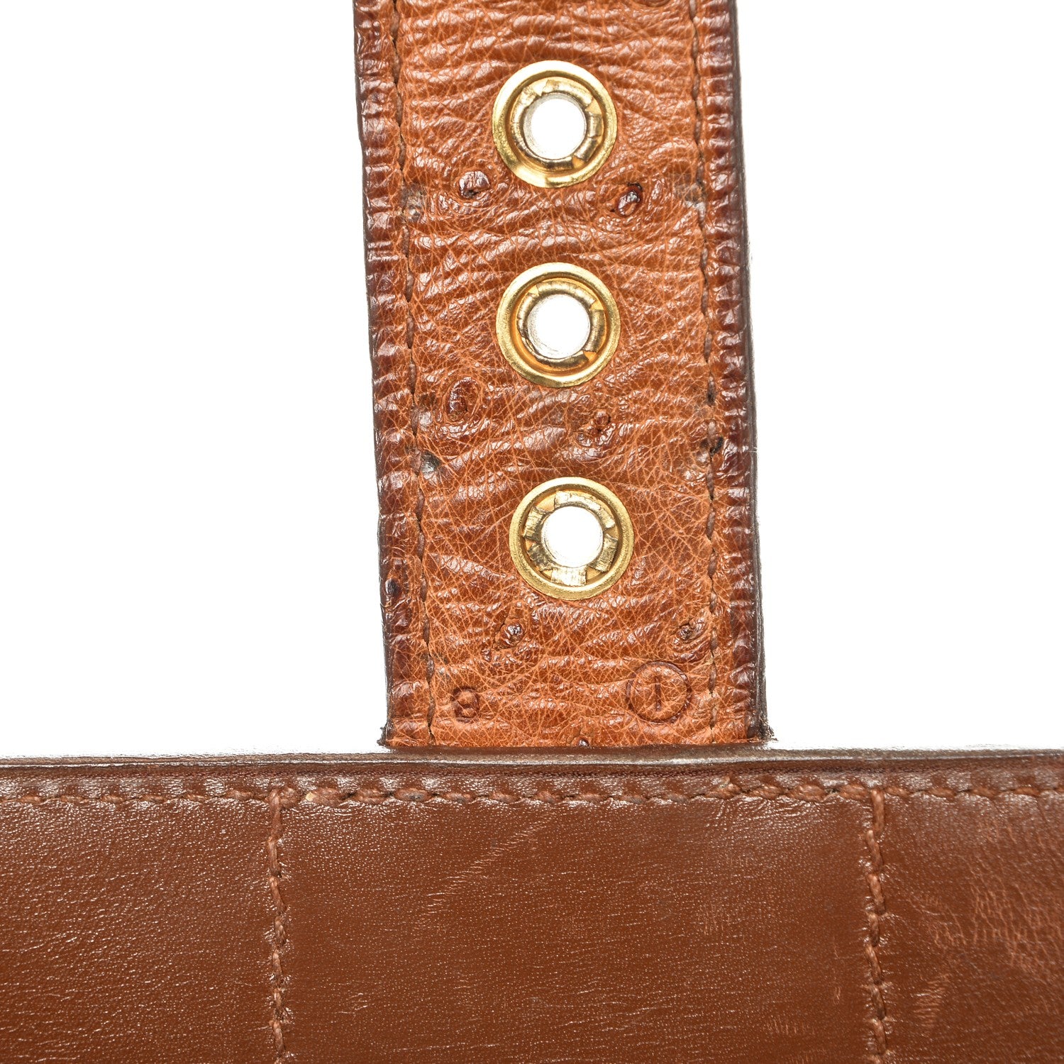 Hermes Ostrich Sac a Depeche Briefcase Gold 7 of 13