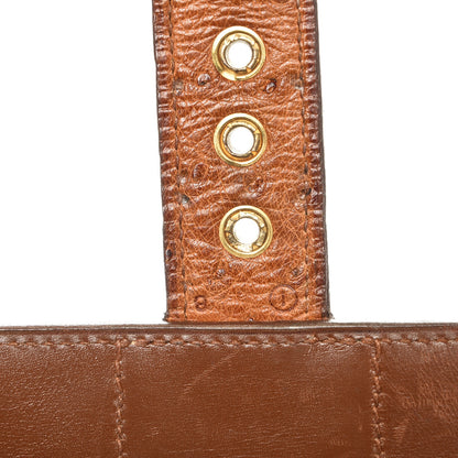 Hermes Ostrich Sac a Depeche Briefcase Gold 7 of 13