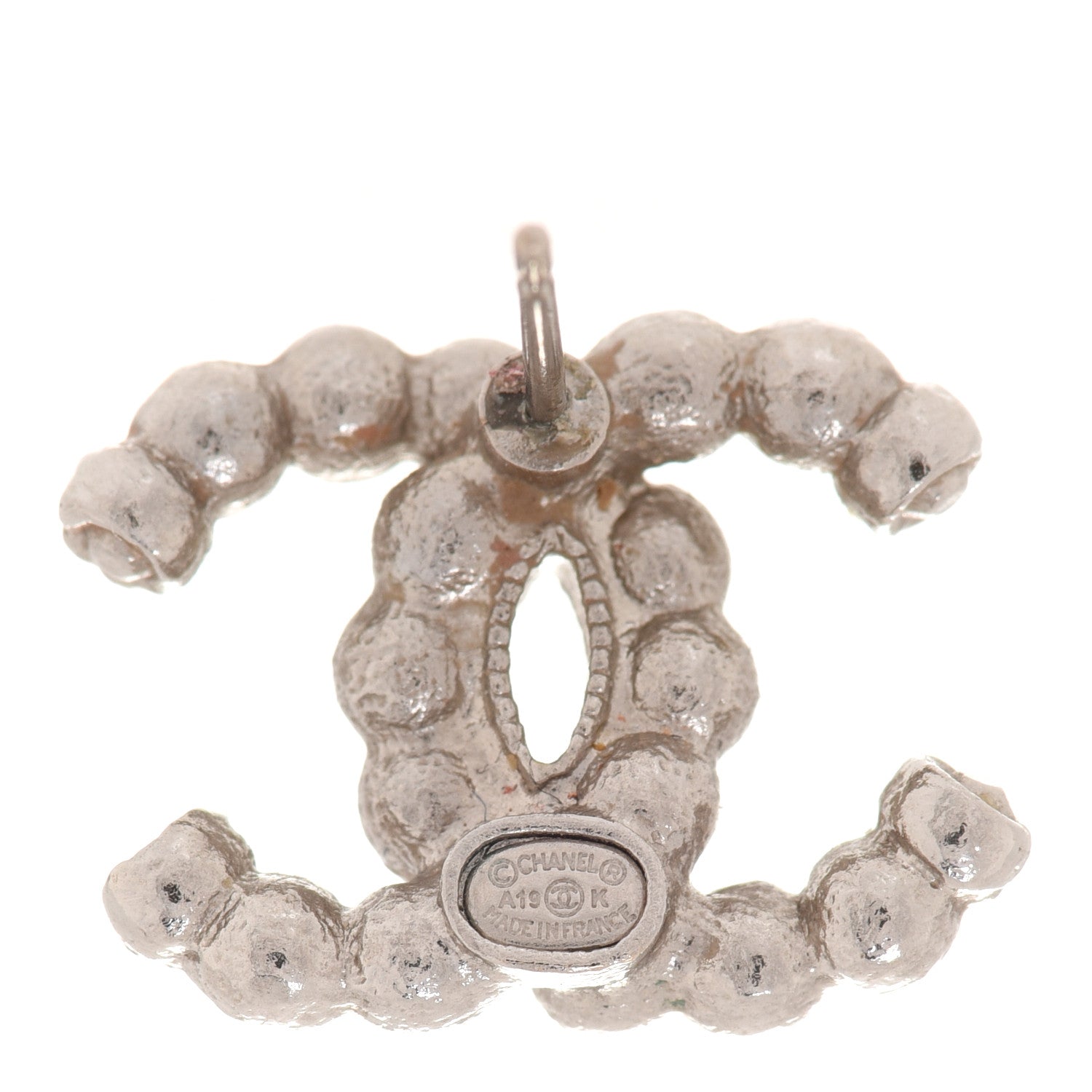 Chanel Crystal Pearl CC Earrings Gold 4 of 5