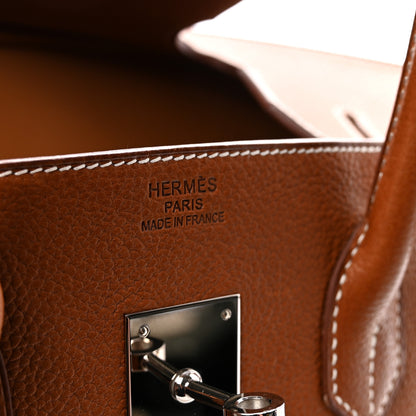 Hermes Natural Barenia Faubourg Birkin 35 Fauve 6 of 10