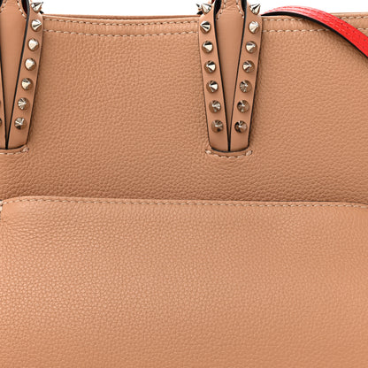 Christian Louboutin Calfskin Empire Spikes Small East West Cabata Tote Nude 9 of 15