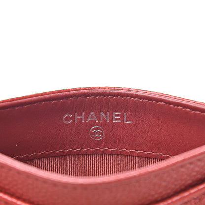 Chanel Caviar Quilted Card Holder Red 6 of 13