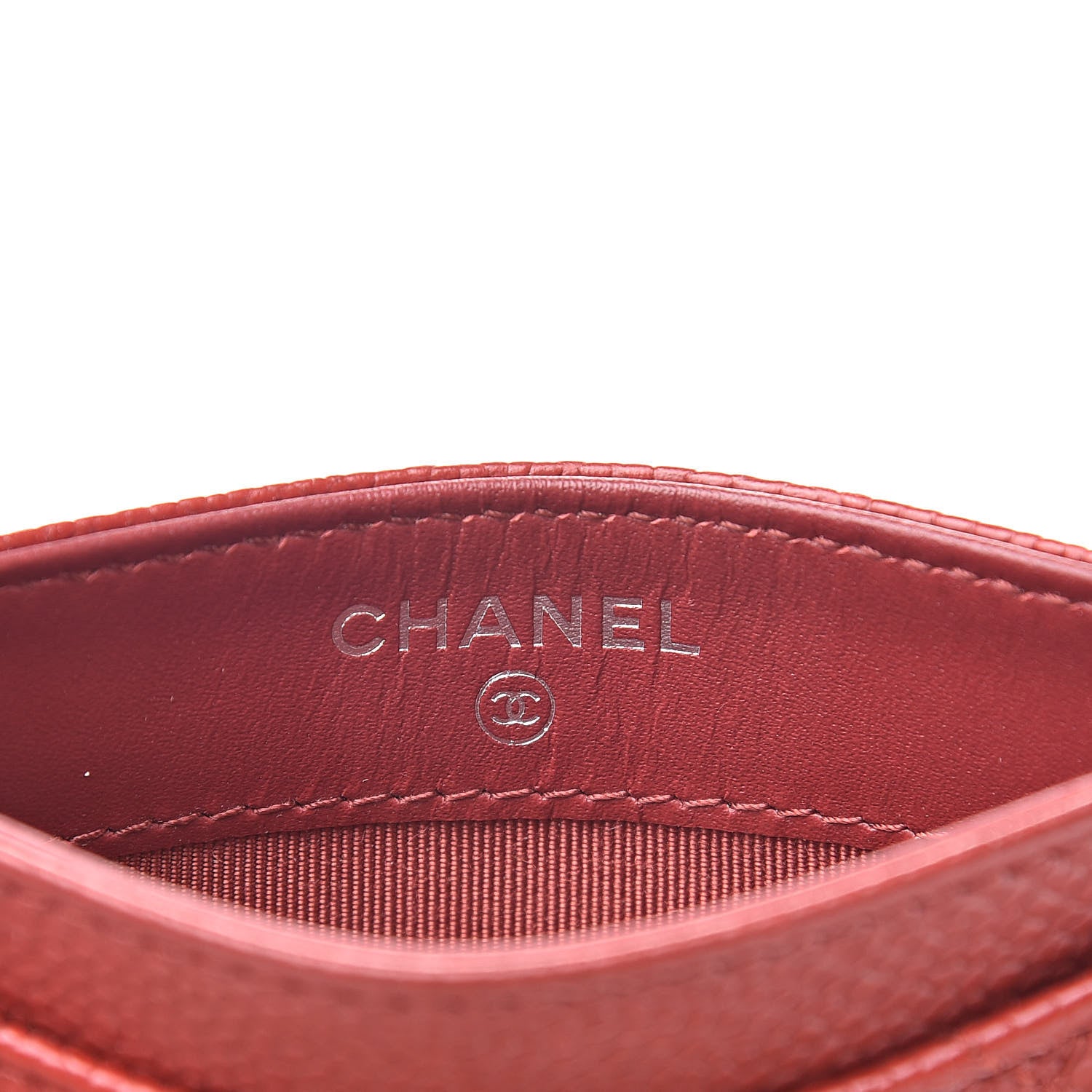 Chanel Caviar Quilted Card Holder Red 6 of 12