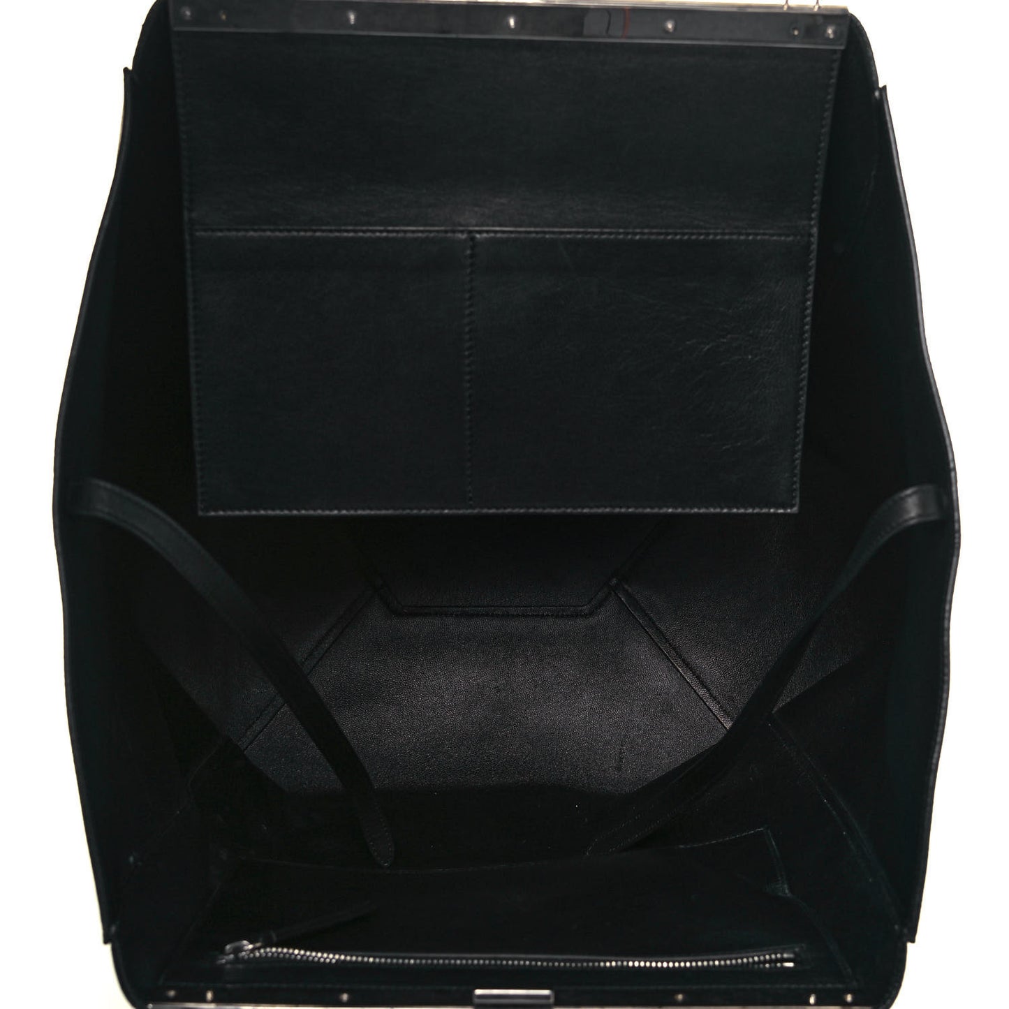 Calfskin Large Clasp Cabas Black