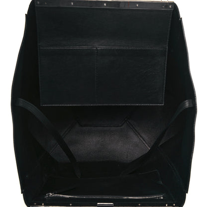 Celine Calfskin Large Clasp Cabas Black 12 of 19