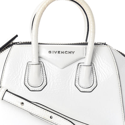 Givenchy Crinkled Patent Calfskin Mini Antigona White 8 of 11