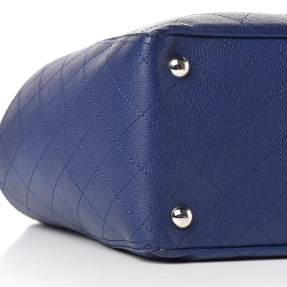Chanel Grained Calfskin Small CC Pocket Tote Blue 8 of 22
