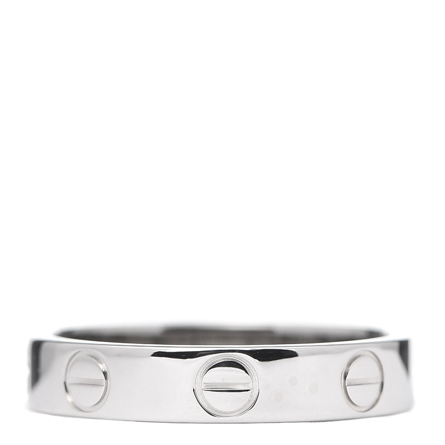 18K White Gold 3.5mm LOVE Wedding Band Ring 49 4.75