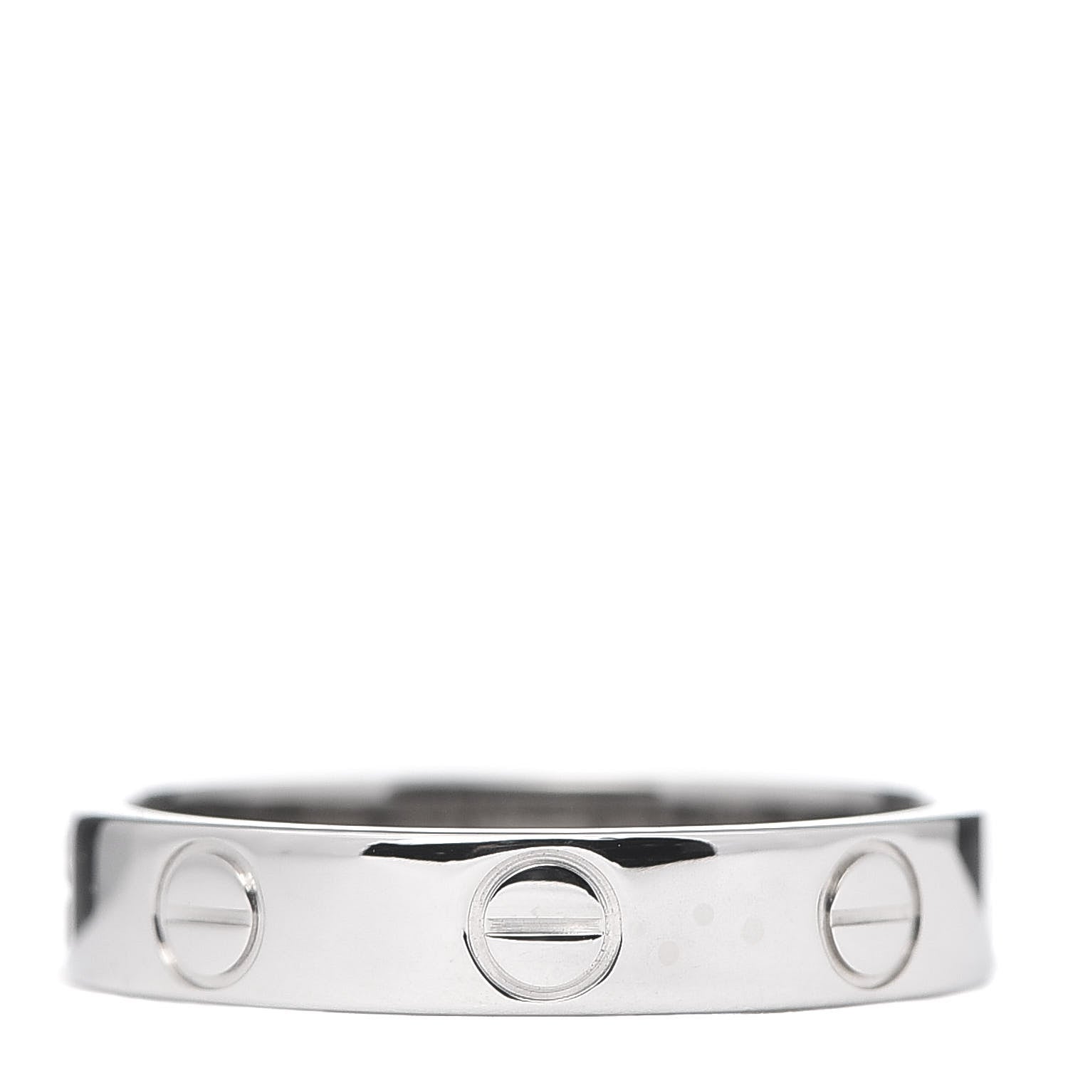 Cartier 18K White Gold 3.5mm LOVE Wedding Band Ring 49 4.75 1 of 5
