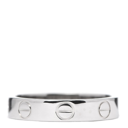 Cartier 18K White Gold 3.5mm LOVE Wedding Band Ring 49 4.75 1 of 5