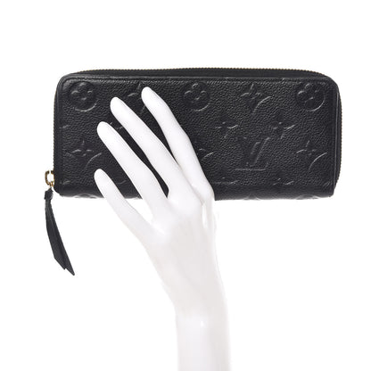 Louis Vuitton Empreinte Clemence Wallet Black 2 of 9