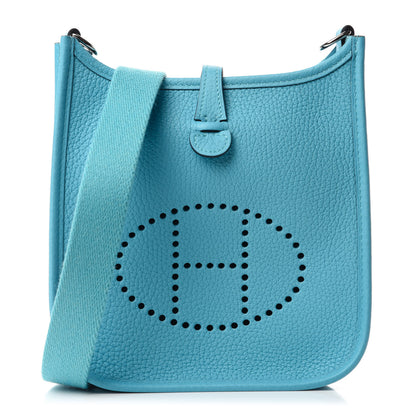 Hermes Taurillon Clemence Evelyne TPM Bleu Du Nord 1 of 11