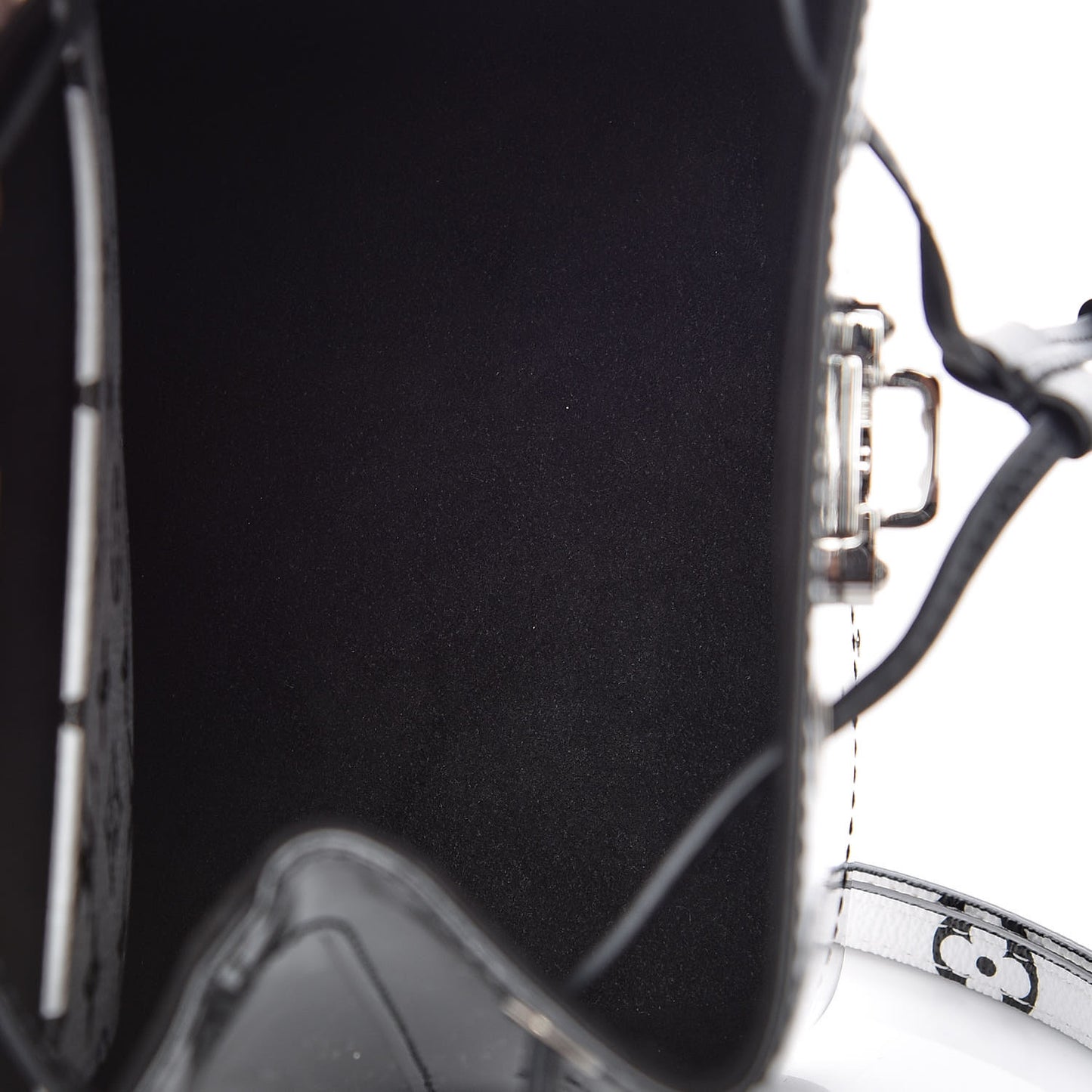 Patent Monogram Hot Springs Backpack Black White