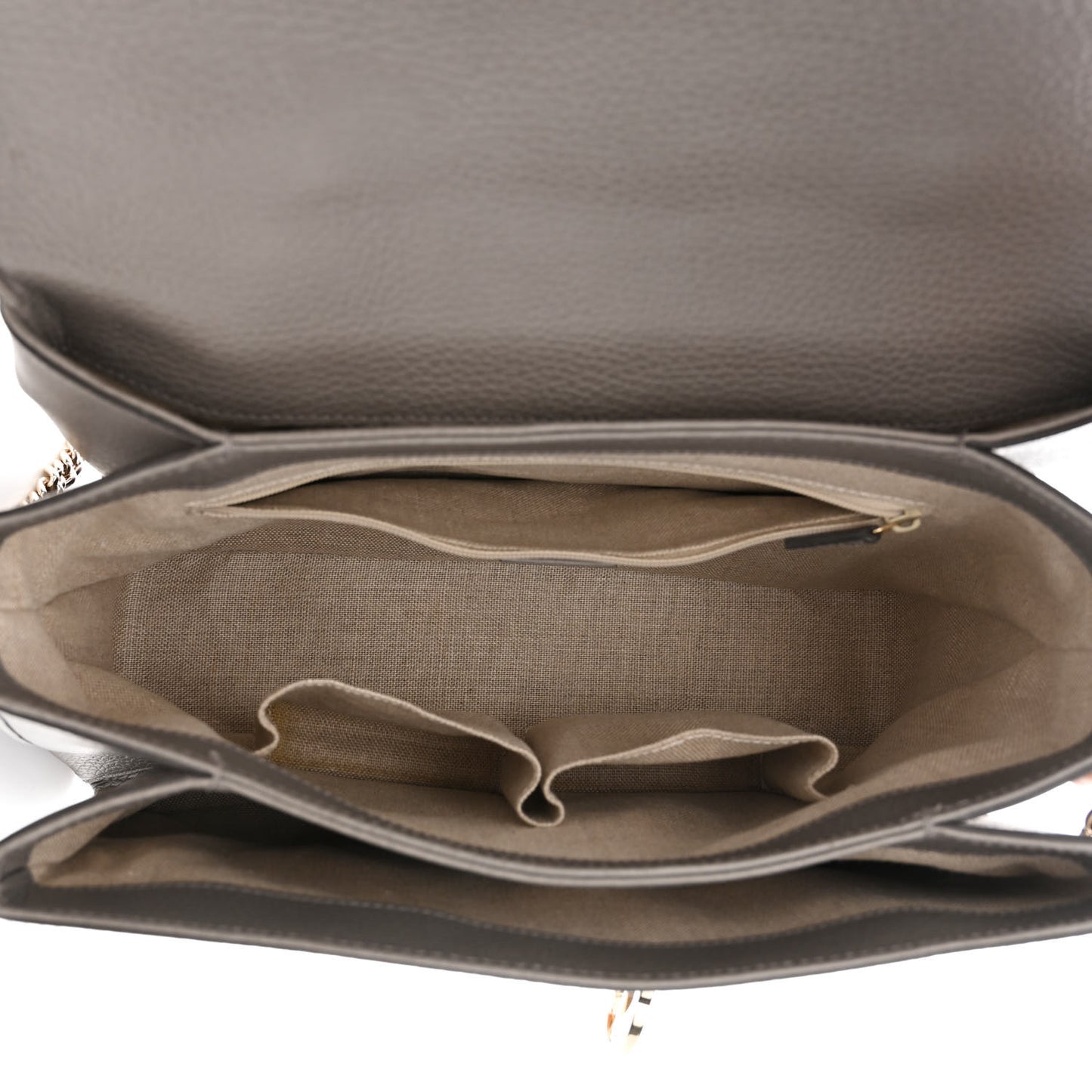 Dollar Calfskin Medium Interlocking G Top Handle Shoulder Bag Loess