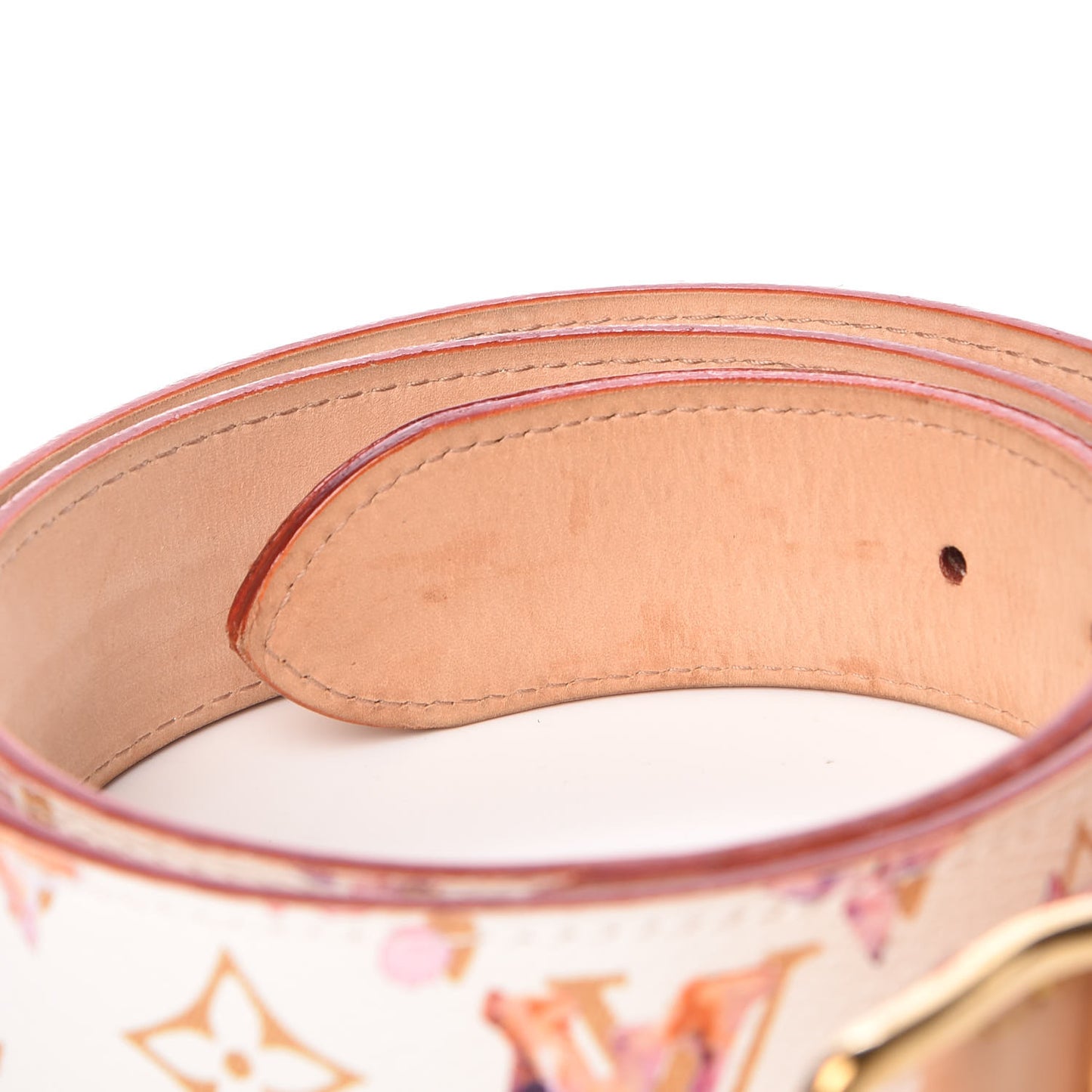 Monogram Watercolor Aquarelle Belt 85 34 White
