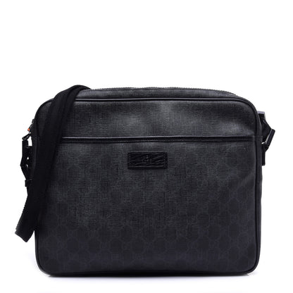 Gucci GG Plus Monogram Messenger Bag Black 1 of 13