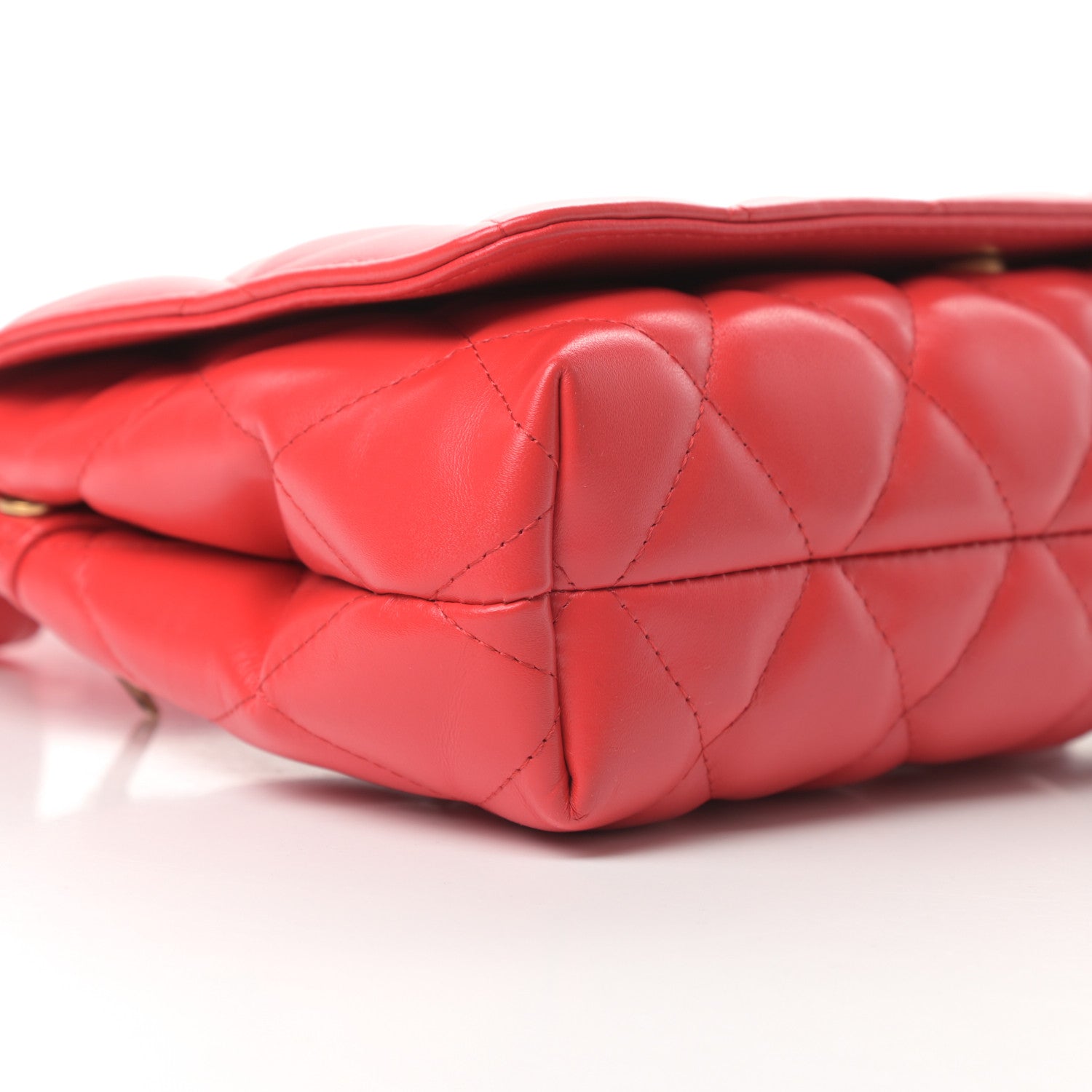 Balenciaga Nappa Calfskin Quilted Medium Touch B Shoulder Bag Bright Red 9 of 11
