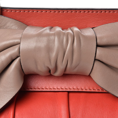 Valentino Garavani Nappa Large Aphrodite Bow Satchel Coral 9 of 9