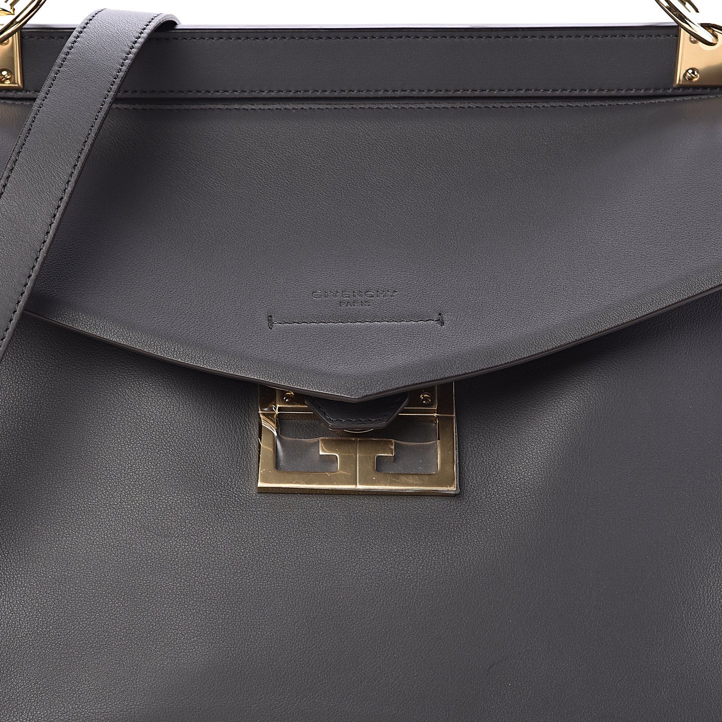 Calfskin Medium Mystic Shoulder Bag Storm Grey