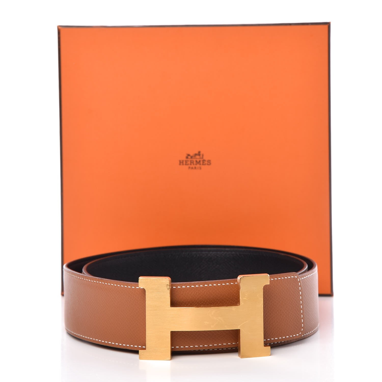 Hermes Epsom 42mm Constance 2 H Belt 95 Gold Black 10 of 10
