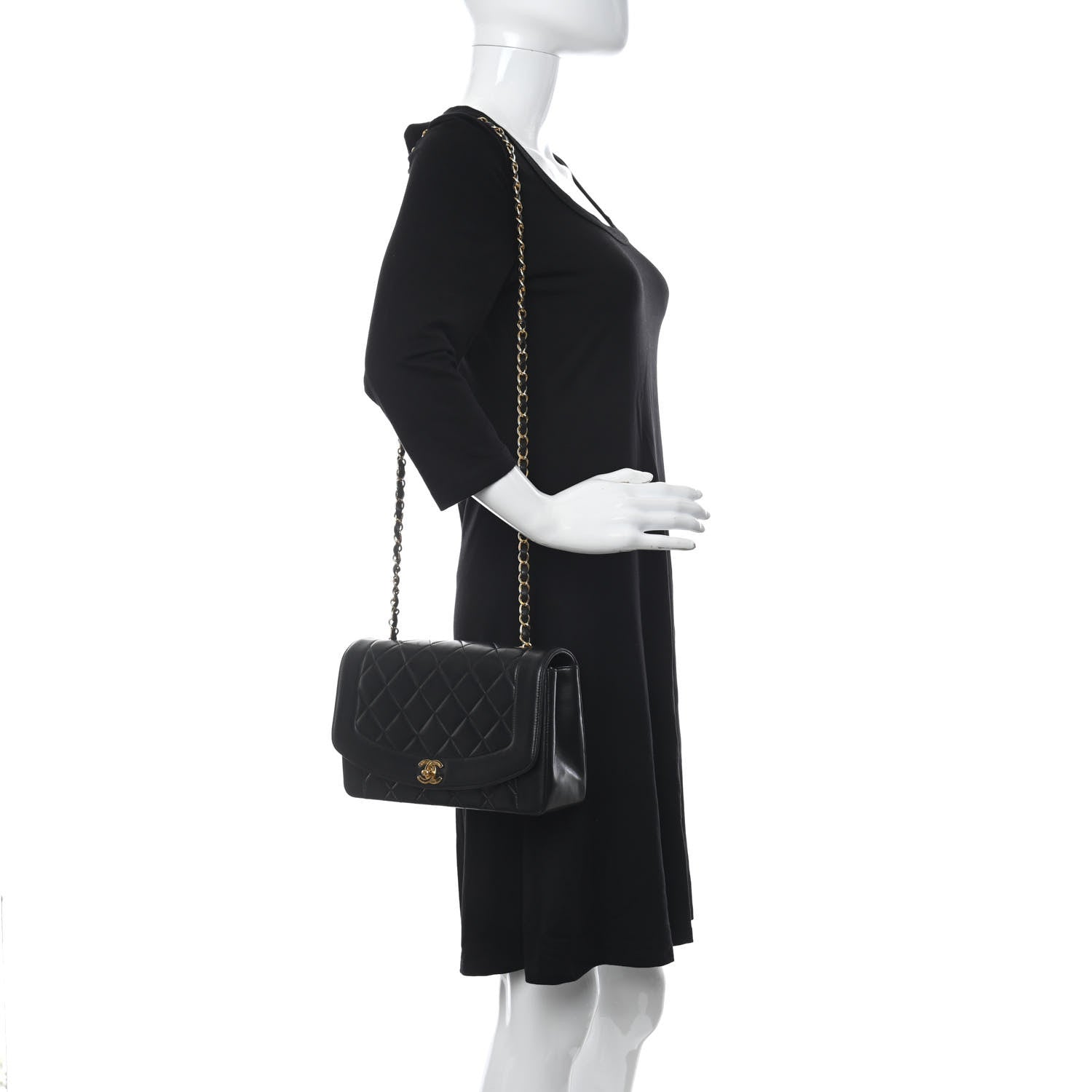 Chanel Lambskin Quilted Medium Single Flap Black 2 of 17