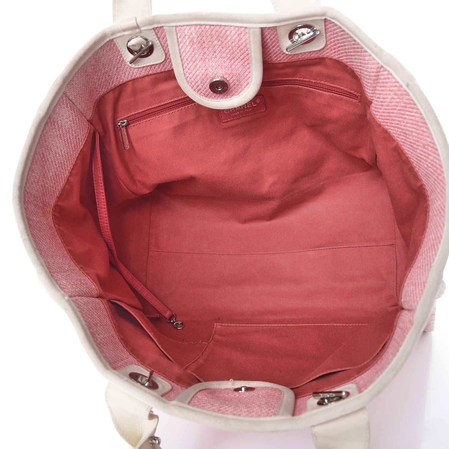 Chanel Canvas Large Deauville Tote Pink 5 of 21