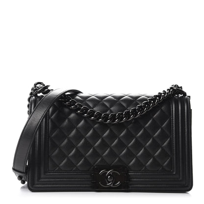 Chanel Caviar Quilted Medium Boy Flap So Black 1 of 11