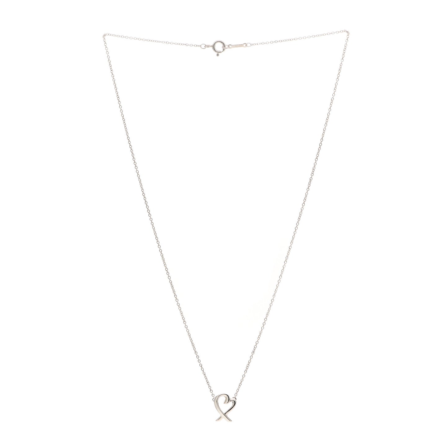 Sterling Silver Small Paloma Picasso Loving Heart Pendant Necklace