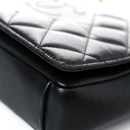 Chanel Lambskin Quilted Small Diamond CC Flap Black 8 of 26