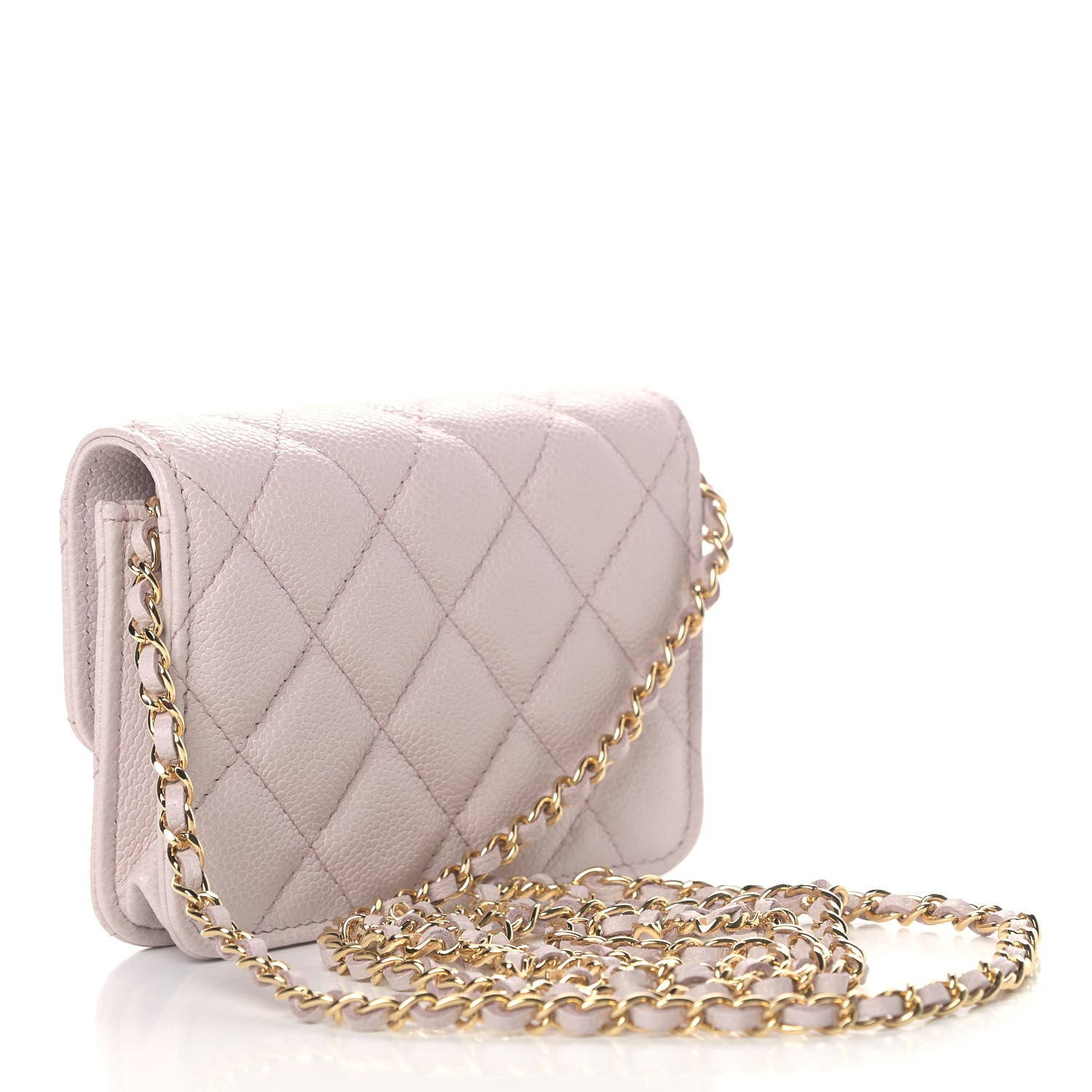 Chanel Caviar Quilted Miss Coco Clutch With Chain Light Purple 2 of 4