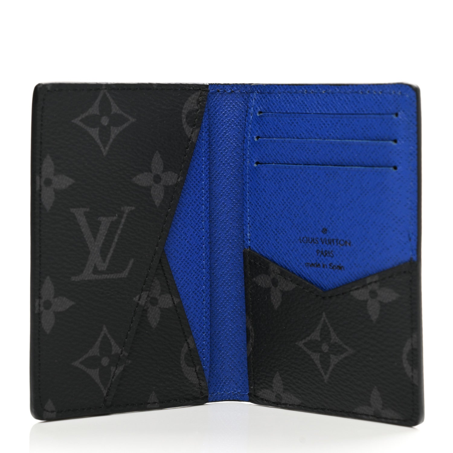 Louis Vuitton Epi Monogram Eclipse Pocket Organizer Black Blue 5 of 8