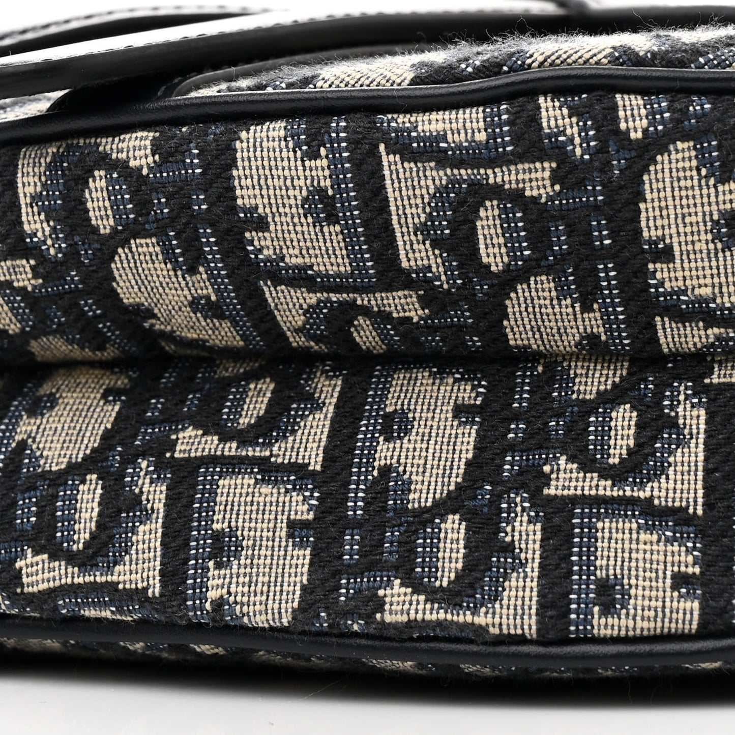 Calfskin Oblique Saddle Bag With Strap Blue