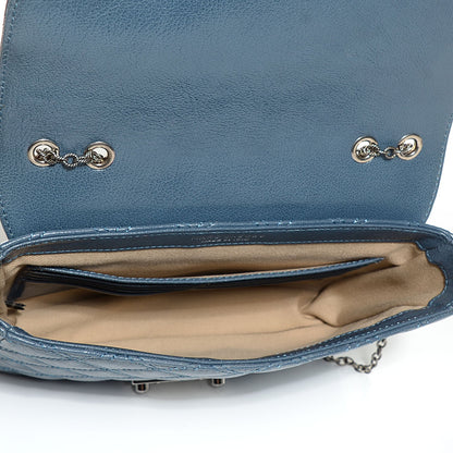Marc Jacobs Lambskin Baroque Medium Single Flap Blue Atlantic 6 of 10