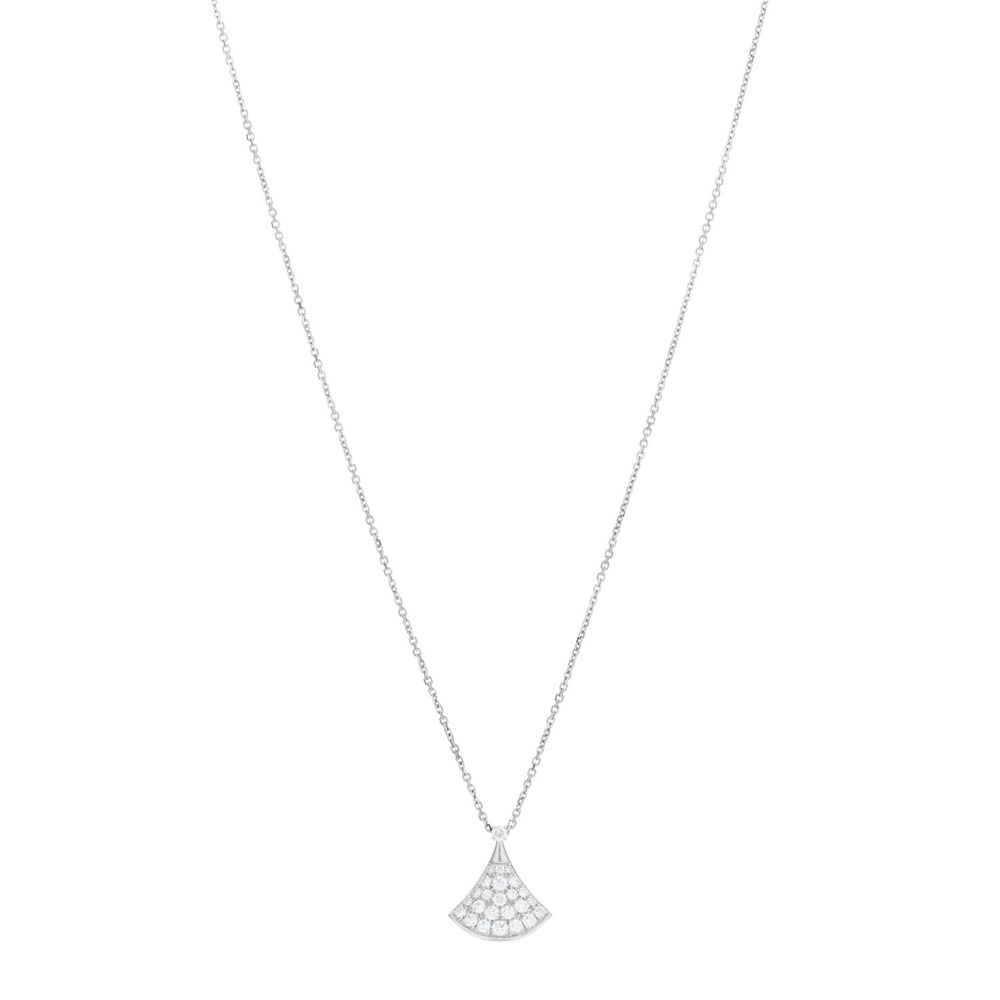 18K White Gold Diamond Divas' Dream Pave Necklace