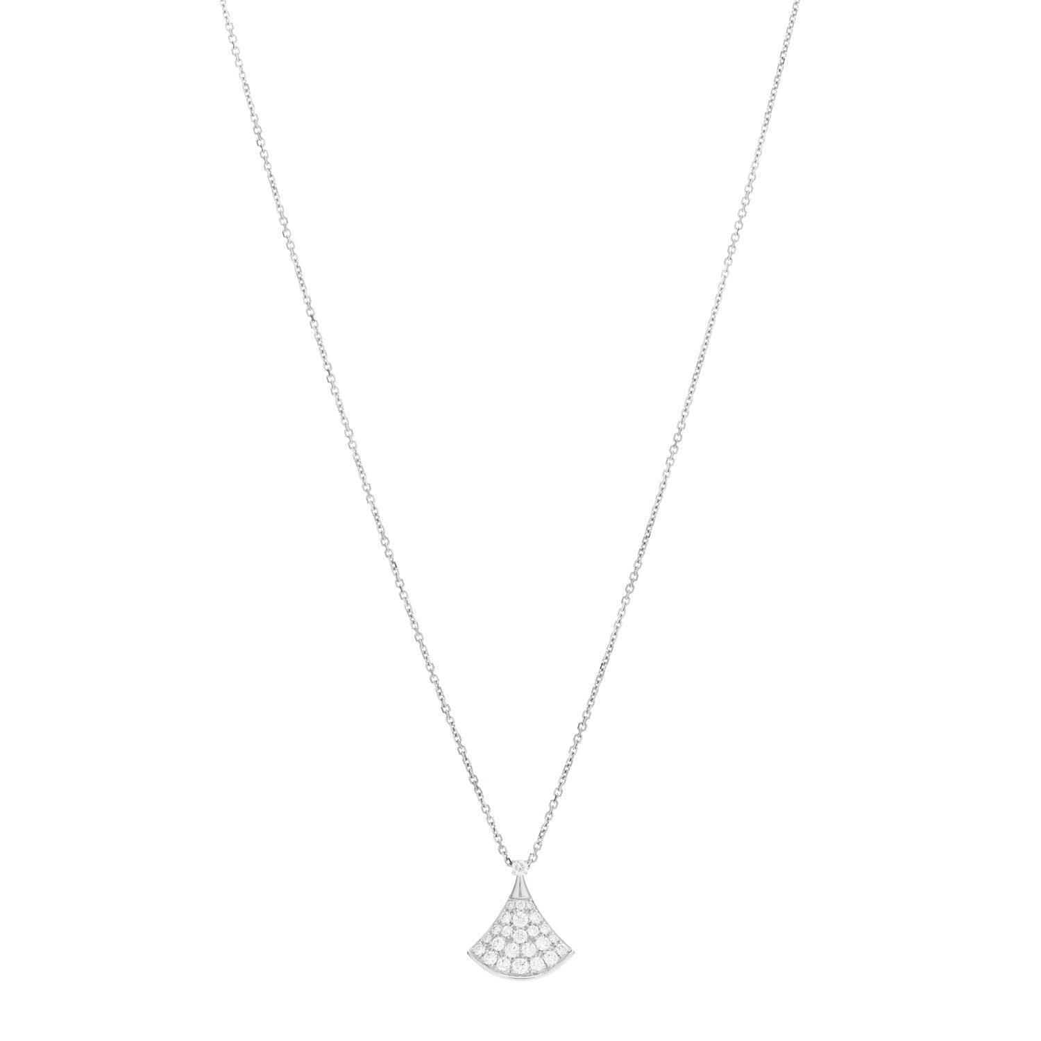 Bulgari 18K White Gold Diamond Divas' Dream Pave Necklace 1 of 5