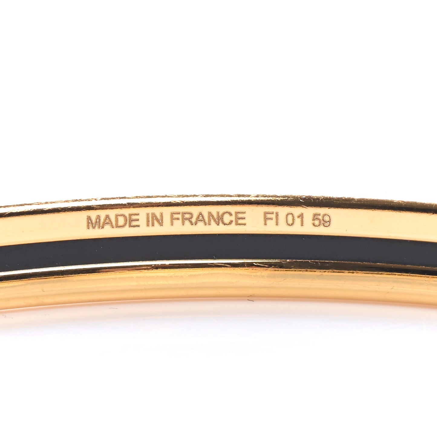Enamel Printed Narrow Bracelet 65 Black