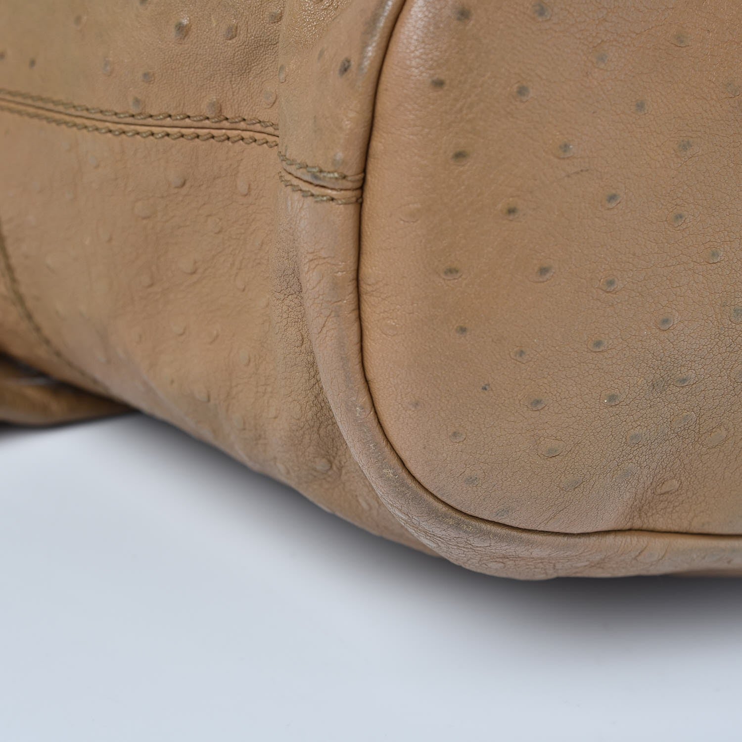 Givenchy Calfskin Ostrich Embossed Medium Nightingale Brown 11 of 18