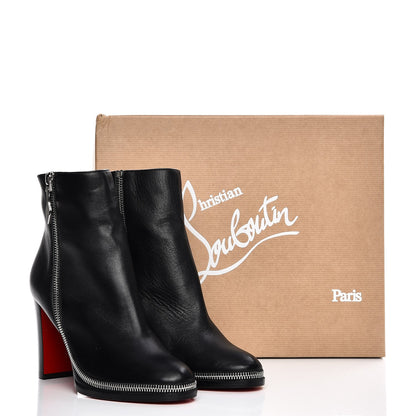 Christian Louboutin Calfskin Telezip 85 Ankle Bootie 37 Black 12 of 12