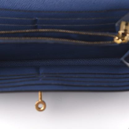 Hermes Epsom Kelly Longue Wallet Blue Agate 5 of 10